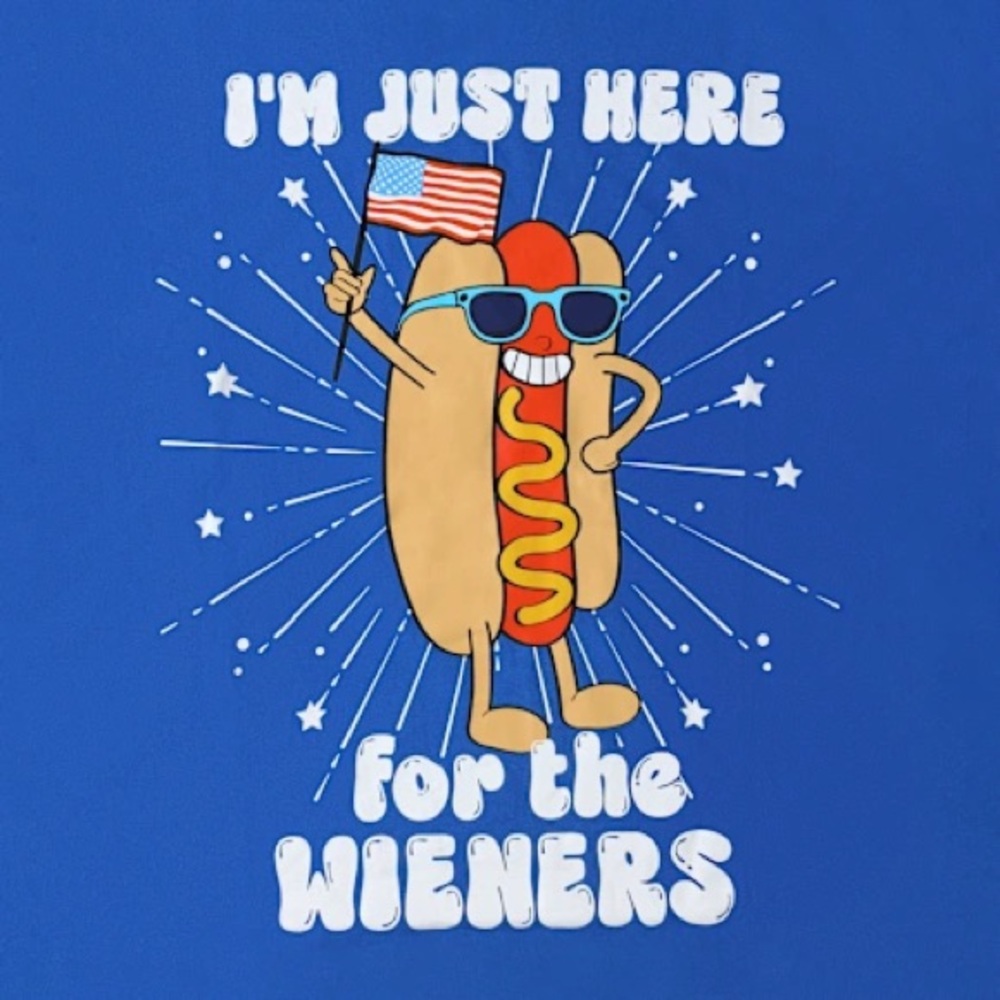USA For The Weiners Graphic Tee Unisex Fit - Picture 2 of 2